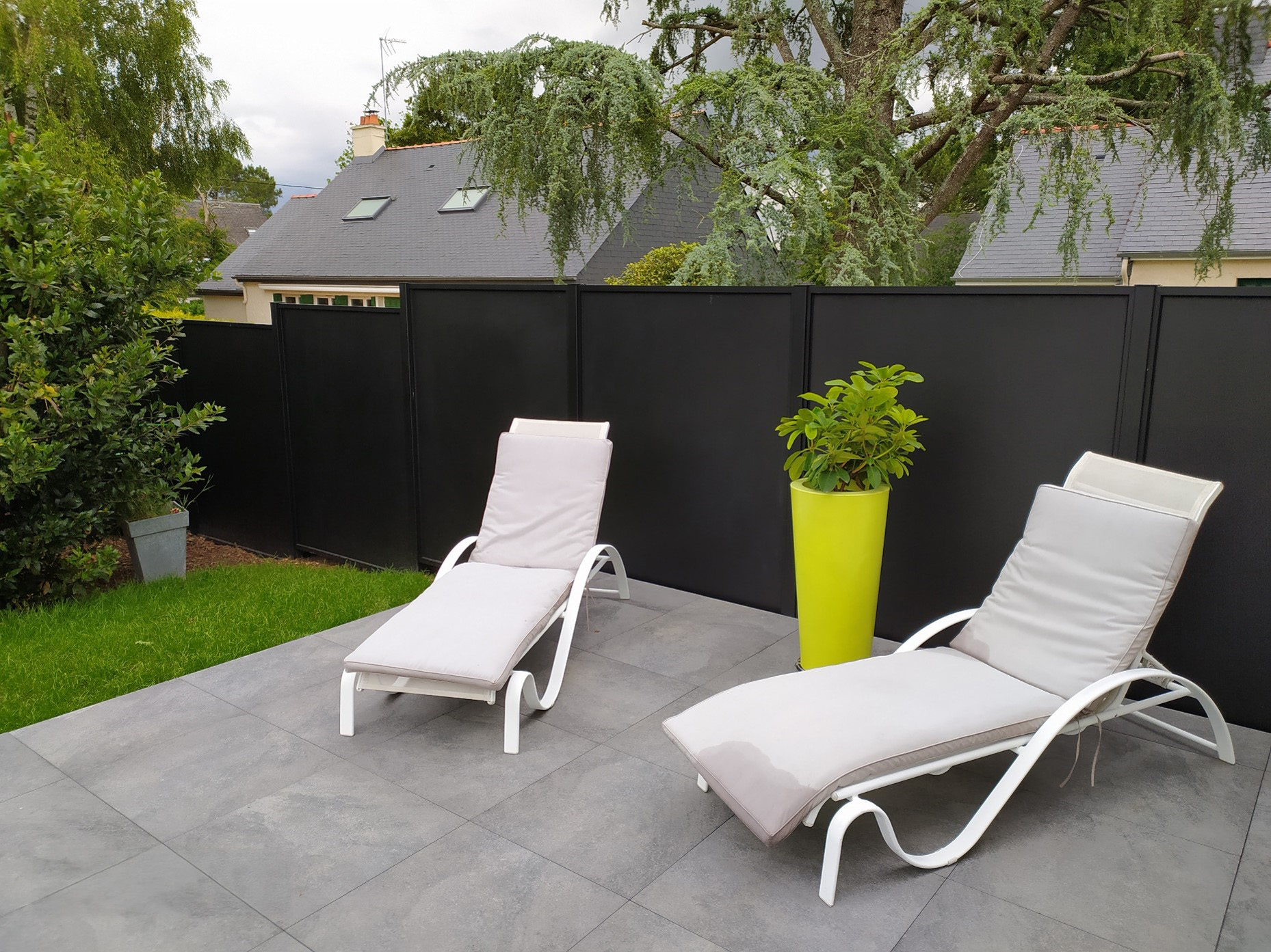 clôture en aluminium noir ancenis